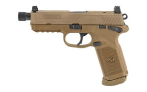 FN FNX-45 Tactical .45 ACP 5.3” Threaded Barrel 15 Rounds Fixed 3 Dot Night Sights MIL-STD-1913 Rail Ambidextrous FDE Semi Auto Handgun (66968)