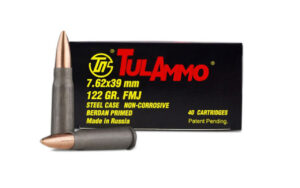 TULAMMO 7.62x39mm 122 Grain 40rd Box of Steel Full Metal Jacket Centerfire Rifle Ammunition (UL076240D)